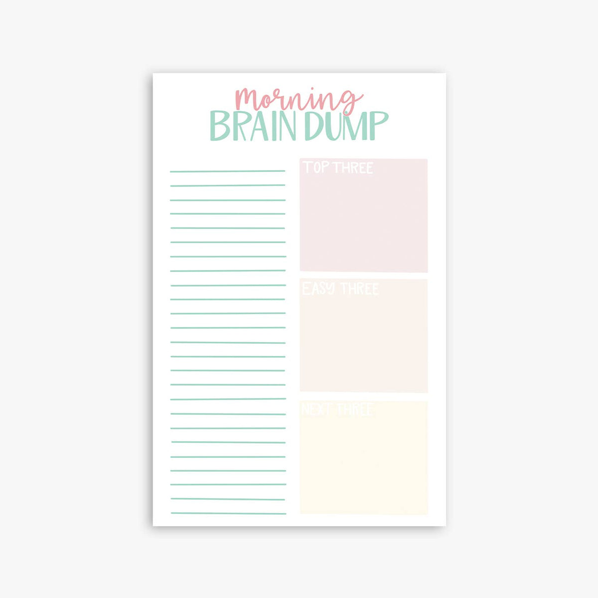 Morning Brain Dump — Notepad