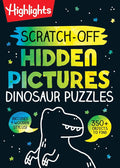 Scratch-Off Hidden Pictures Dinosaur Puzzles: Scratch-Off Hidden Pictures Dinosaur Puzzles (Highlights Scratch-Off Activity Bo oks) 64-Page Dinosaur Activity Book with Scratch Art for Kids cover image