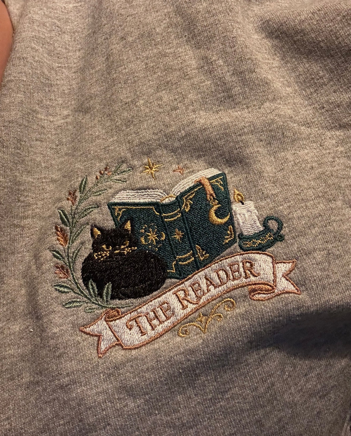 Embroidered “Binx” Crew