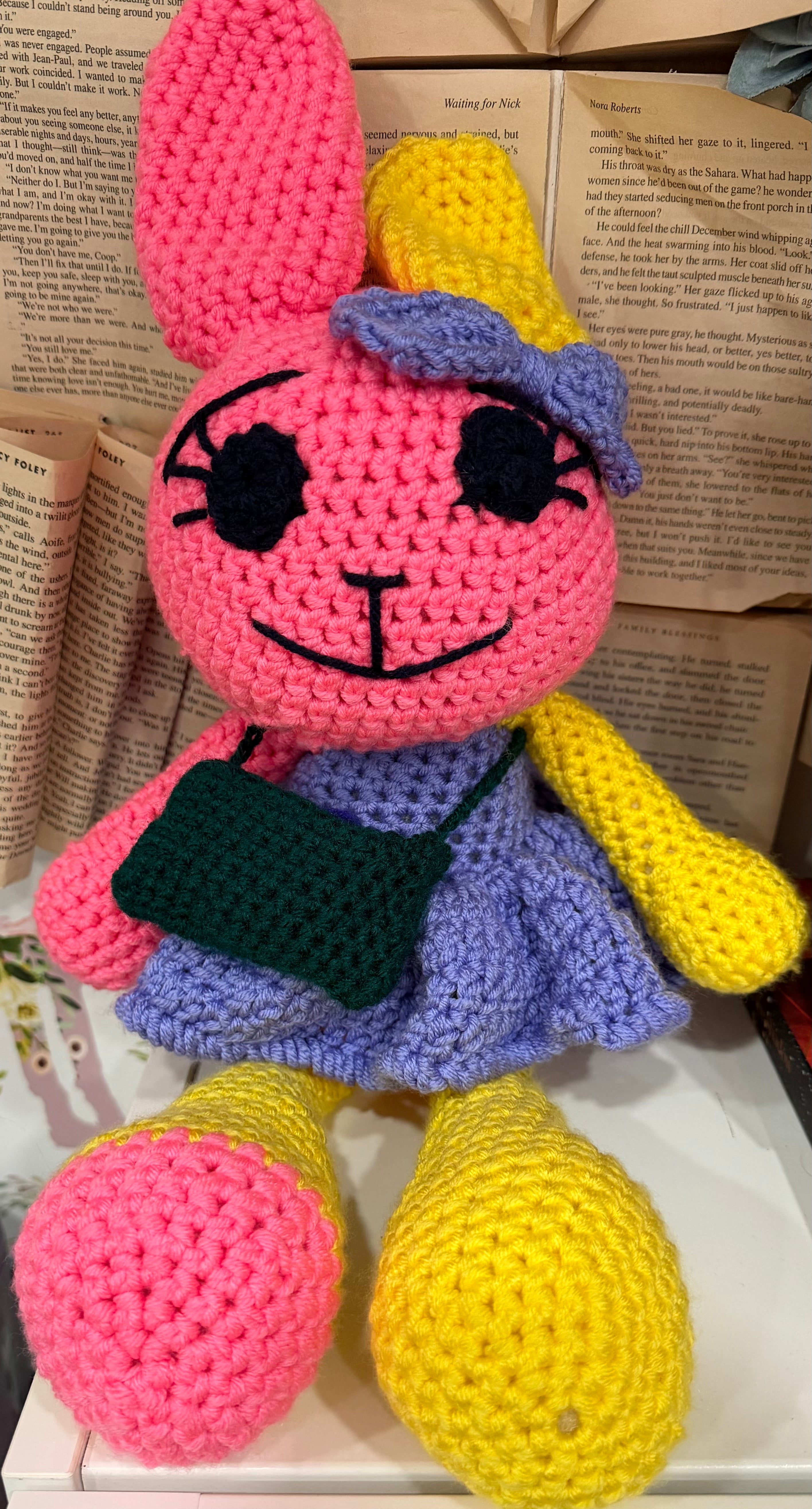 Rosalee the Reader - Made by Elizabeth in Knots