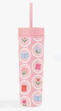 Book Lover Floral Tumbler