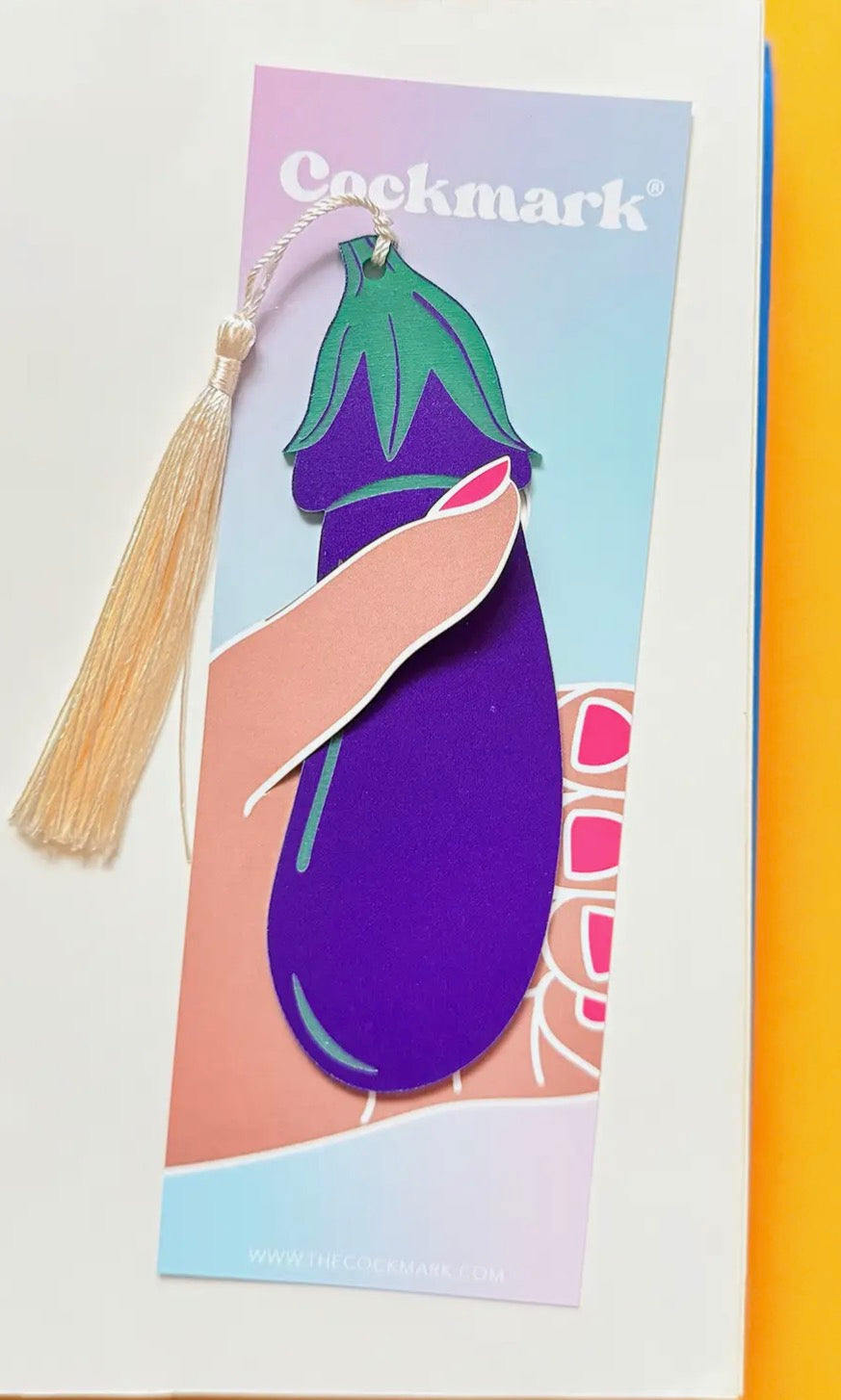 Eggplant Cockmark Bookmark