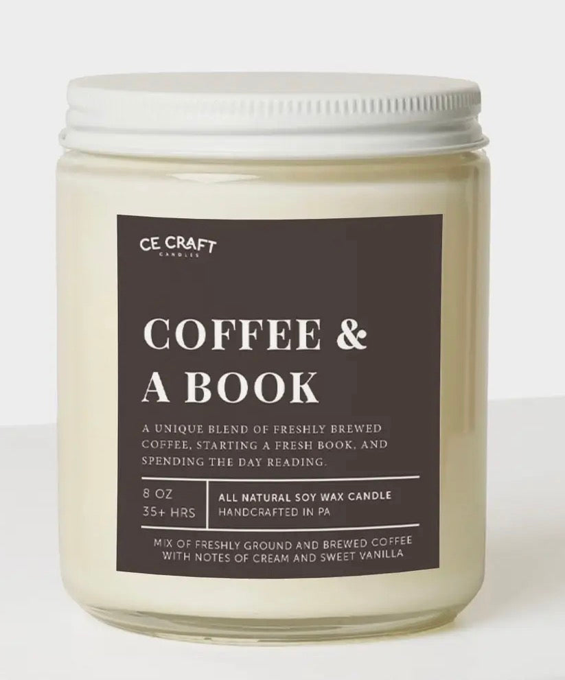 Coffee & Book Candle