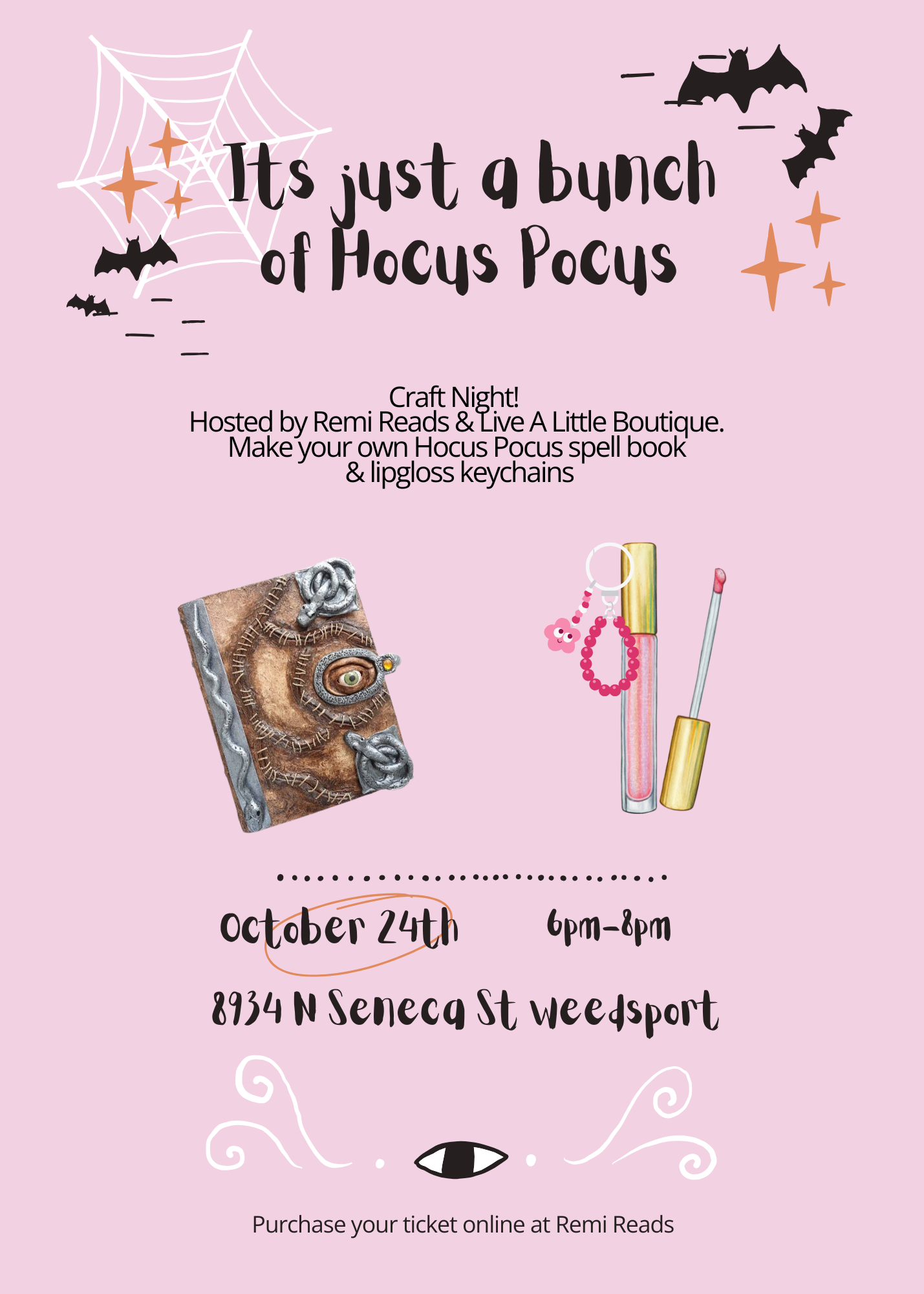 Hocus Pocus & Lipgloss Keychain Craft Night