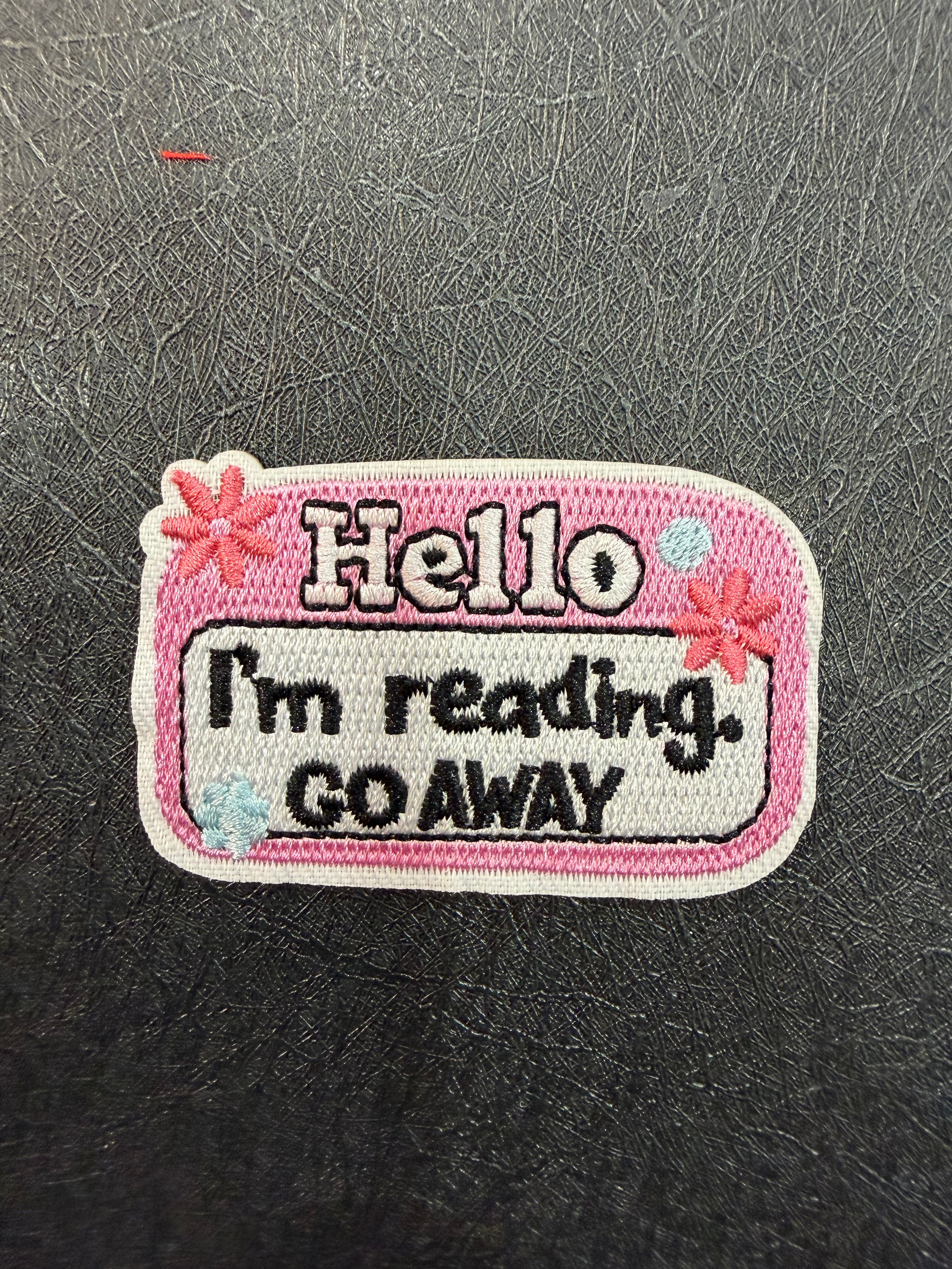 Hello I'm Reading Nametag Pink Patch