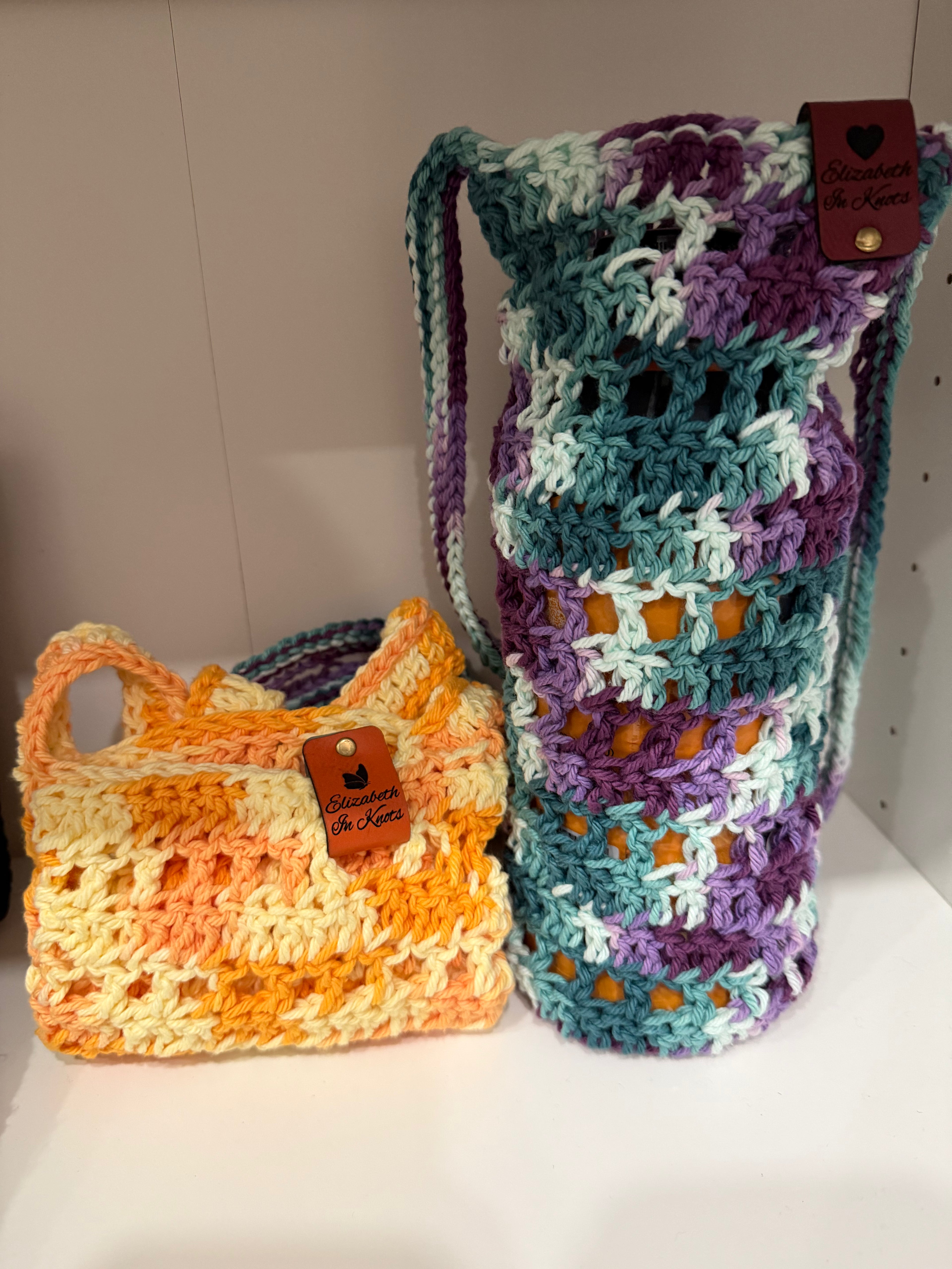 Water Bottle Tumbler Covers - Made by Elizabeth in Knots