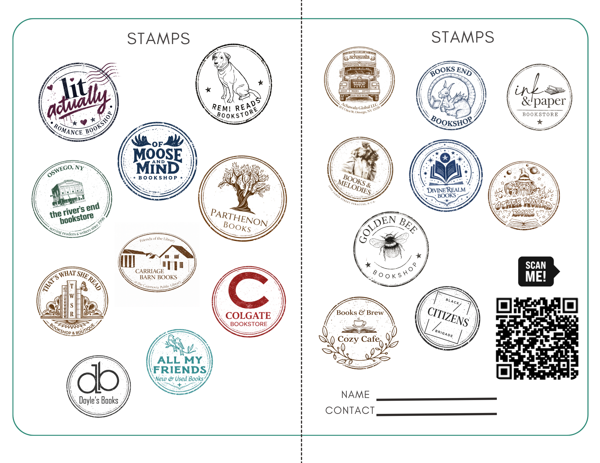 CNY Book Crawl Passport Printable (INSIDE FILE ONLY)