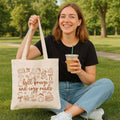Fall Book Lover Bookish Canvas Tote Bag